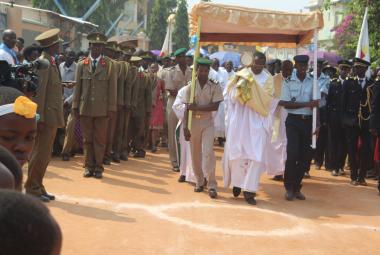Lors de la procession 
